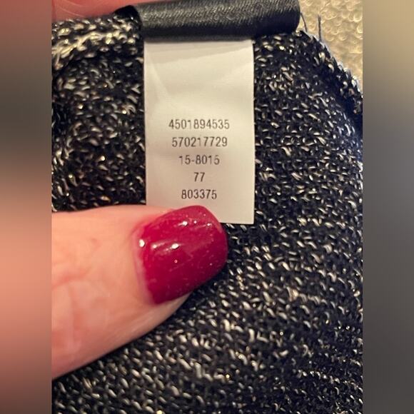 WHBM Black & Gold Metallic Ombre Lurex Pullover Sweater Size Small ✨🖤🥂 - Picture 11 of 12